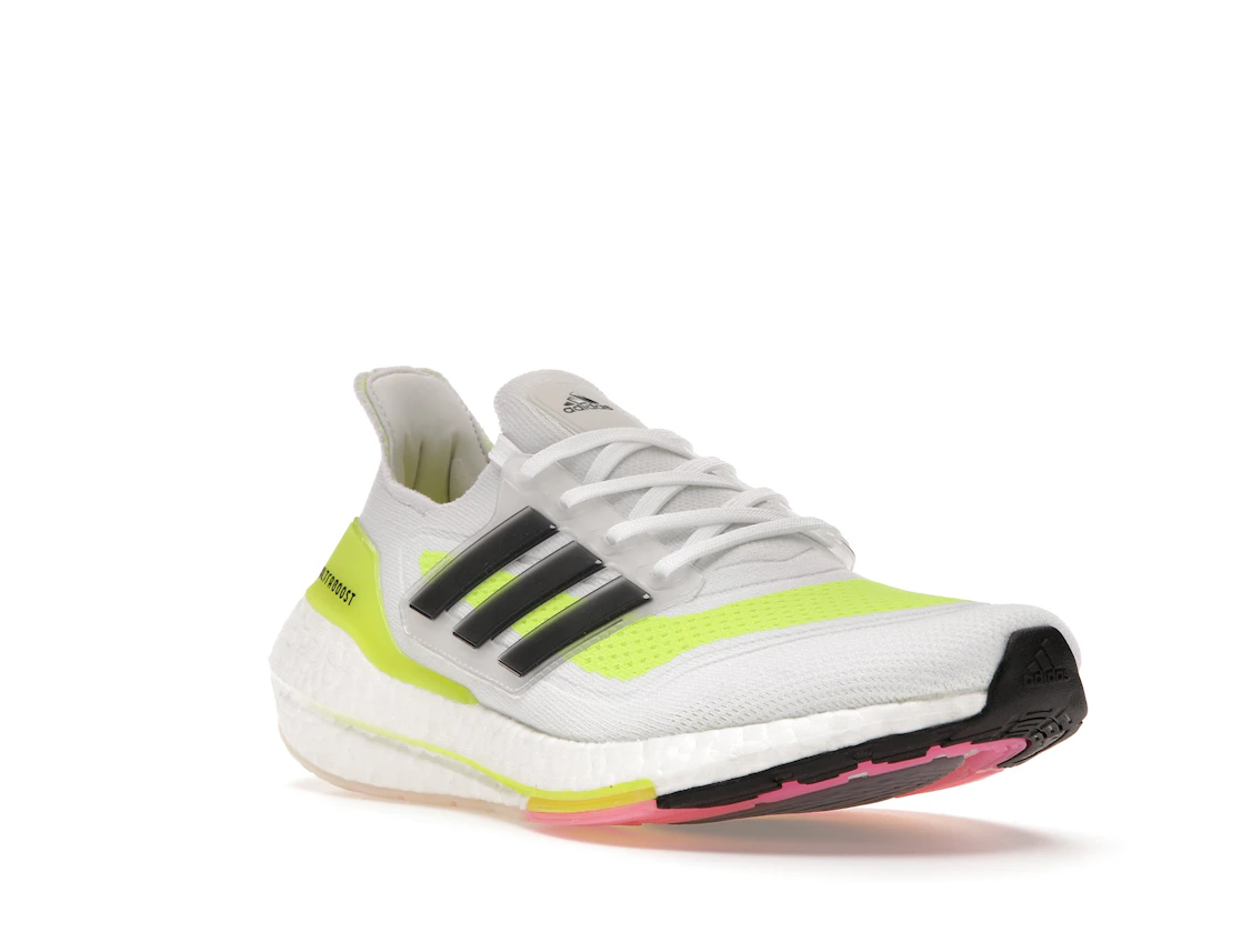 Vue 6 de adidas Ultra Boost 21 White Solar Yellow