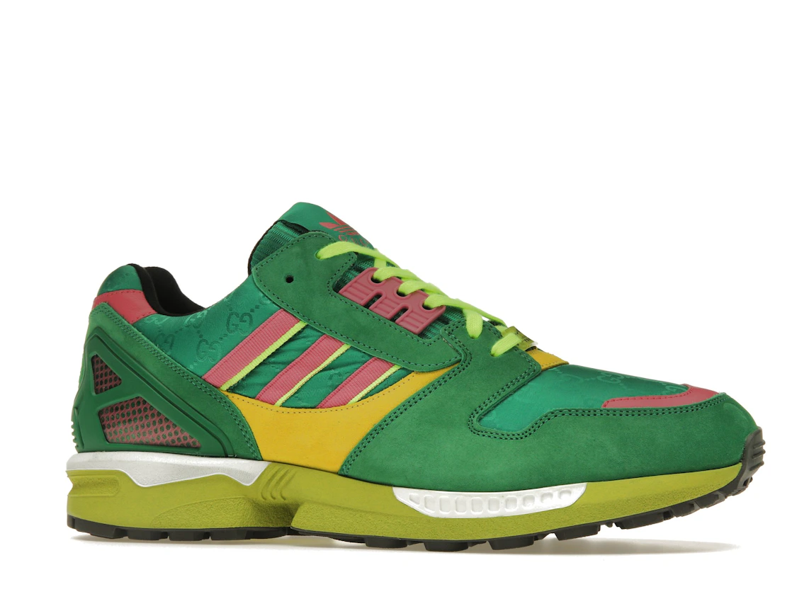 Vue 3 de adidas x Gucci ZX 8000 Green GG Monogram